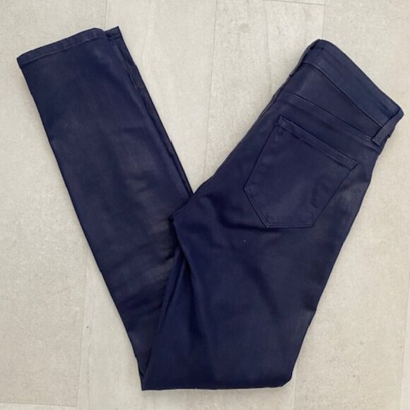 L'AGENCE Jyothi High Waist Split Ankle Skinny Jeans Midnight Blue 24 - Picture 6 of 13